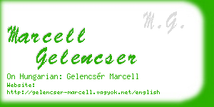 marcell gelencser business card